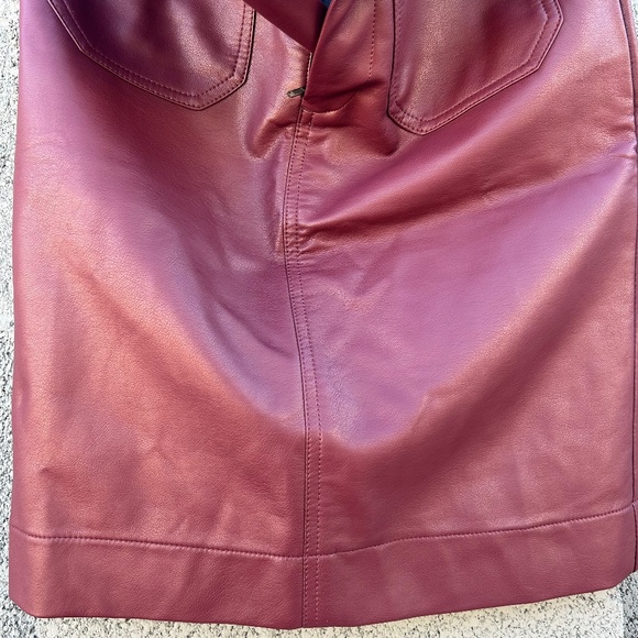 Maeve By Anthropologie The Colette Faux Leather Skirt - Picture 6 of 8